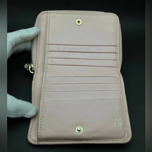 💕JIMMY CHOO STAR STUDDED COMPACT WALLET💕 - Picture 7 of 9